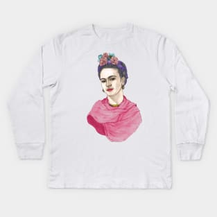 Frida Kahlo Kids Long Sleeve T-Shirt